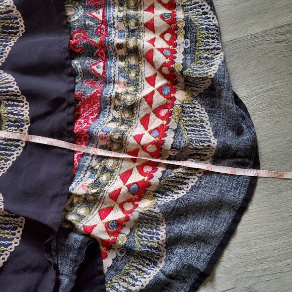 The Pyramid Collection Boho Waterfall High Low Cottagecore Skirt - 1X - Picture 6 of 7